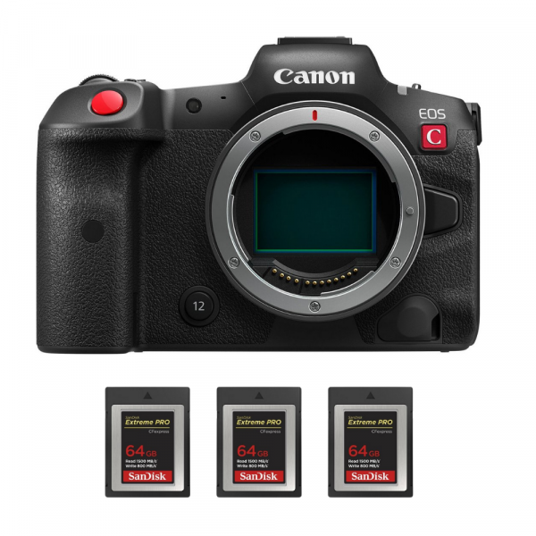 Canon EOS R5 C Body + 3 SanDisk 64GB Extreme PRO CFexpress Type B-1