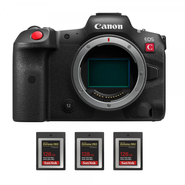 Canon EOS R5 C Body + 3 SanDisk 128GB Extreme PRO CFexpress Type B|MCZ DIRECT