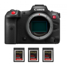 Canon EOS R5 C Body + 3 SanDisk 512GB Extreme PRO CFexpress Type B-1