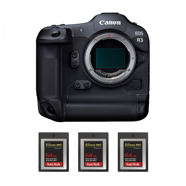 Canon EOS R3 Body + 3 SanDisk 64GB Extreme PRO CFexpress Type B-2