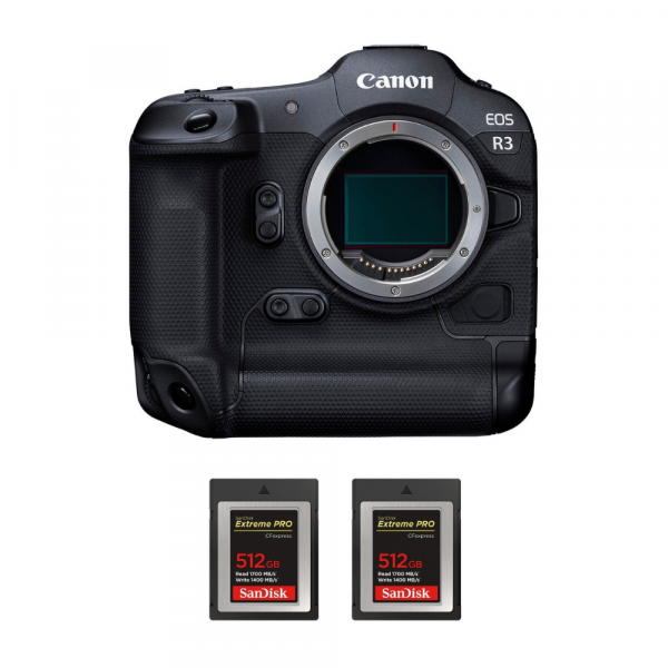 Canon EOS R3 Body + 2 SanDisk 512GB Extreme PRO CFexpress Type B-2