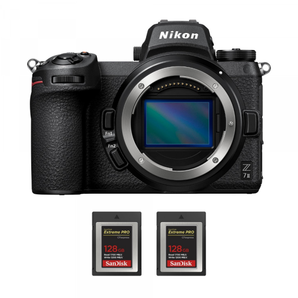 Nikon Z7 II Nu + 2 SanDisk 128GB Extreme PRO CFexpress Type B - Appareil Photo Hybride-1