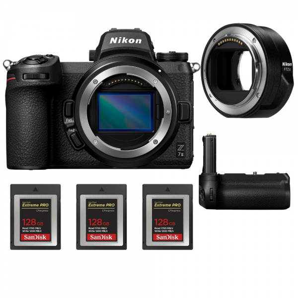 Nikon Z7 II + Nikon FTZ II + Grip Nikon MB-N11 + 3 SanDisk 128GB Extreme PRO CFexpress Type B - Appareil Photo Hybride-1