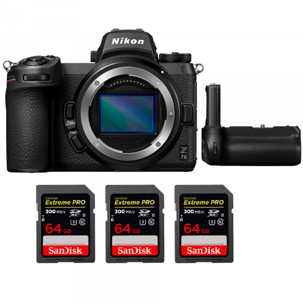 Nikon Z7 II + Grip Nikon MB-N11 + 3 SanDisk 64GB Extreme PRO UHS-II SDXC 300 MB/s-1