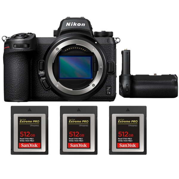 Nikon Z7 II + Grip Nikon MB-N11 + 3 SanDisk 512GB Extreme PRO CFexpress Type B - Appareil Photo Hybride-1