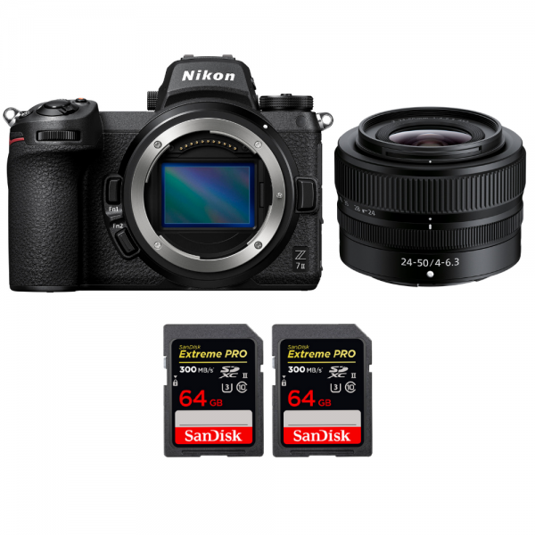 Nikon Z7 II + Z 24-50mm f/4-6.3 + 2 SanDisk 64GB Extreme PRO UHS-II SDXC 300 MB/s - Appareil Photo Hybride Nikon Nikon Z7 II 2 095,00 € MCZ DIRECT