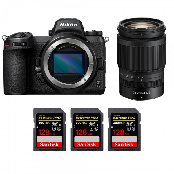 Nikon Z7 II + Z 24-200mm f/4-6.3 VR + 3 SanDisk 128GB Extreme PRO UHS-II SDXC 300 MB/s Nikon Nikon Z 7II €2,775.00 MCZ DIRECT