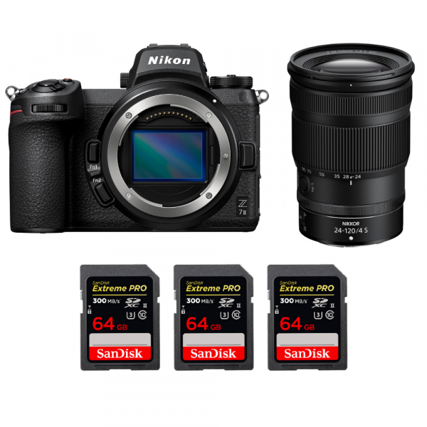 Nikon Z7 II + Z 24-120mm f/4 S + 3 SanDisk 64GB Extreme PRO UHS-II SDXC 300 MB/s - Appareil Photo Hybride-1