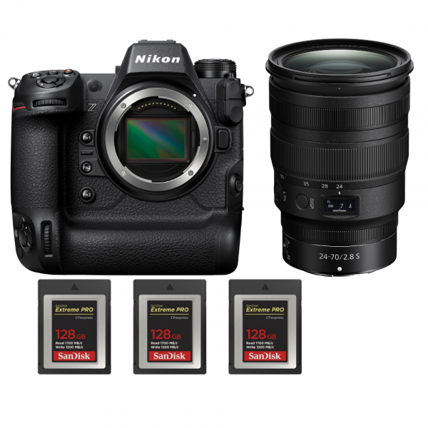 Nikon Z9 + Z 24-70mm f/2.8 S + 3 SanDisk 128GB Extreme PRO CFexpress Type B - Appareil Photo Professionnel Nikon Nikon Z9 5 060,00 € MCZ DIRECT