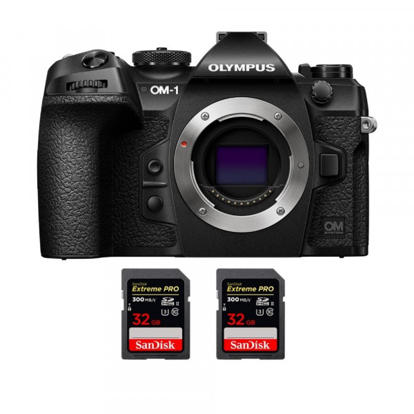 OM SYSTEM OM-1 + 2 SanDisk 32GB Extreme PRO UHS-II SDXC 300 MB/s Mirrorless camera-1