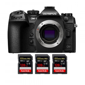 OM SYSTEM OM-1 + 3 SanDisk 128GB Extreme PRO UHS-II SDXC 300 MB/s Mirrorless camera-1