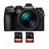 OM SYSTEM OM-1 + ED 12-40mm f/2.8 PRO II + 2 SanDisk 32GB Extreme PRO UHS-II SDXC 300 MB/s - Appareil Photo Hybride|MCZ DIRECT