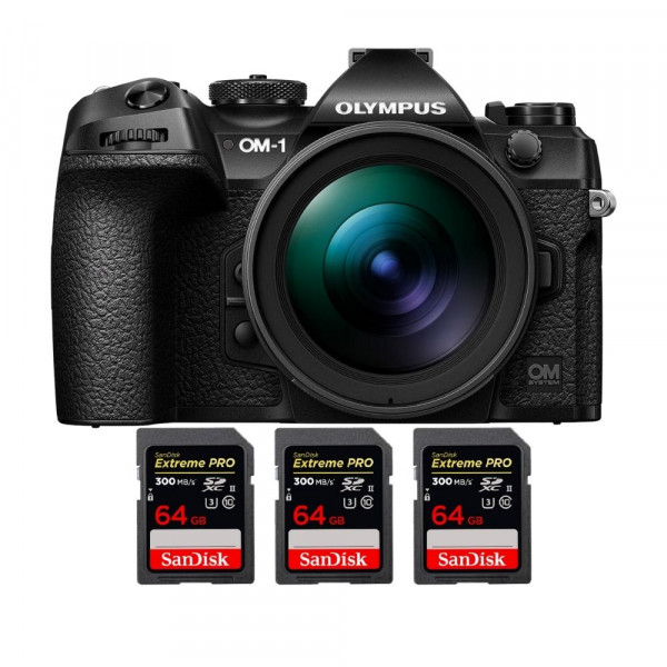 OM SYSTEM OM-1 + ED 12-40mm f/2.8 PRO II + 3 SanDisk 64GB Extreme PRO UHS-II SDXC 300 MB/s Mirrorless camera-1