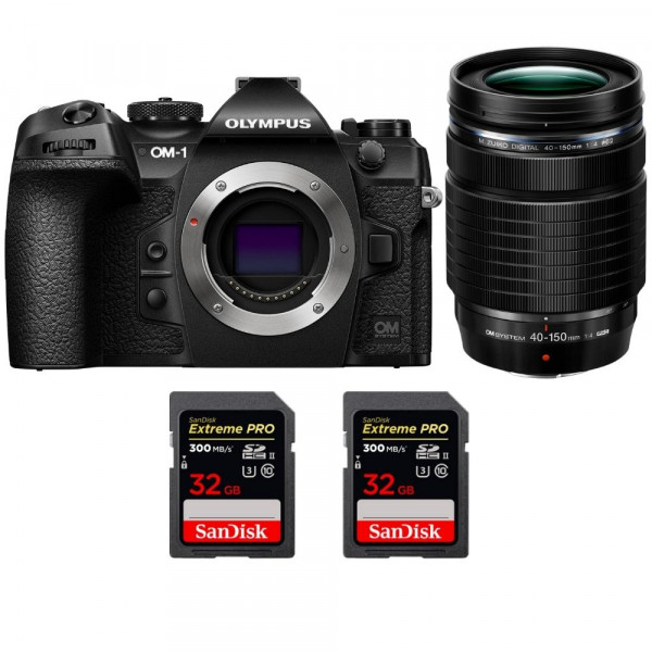 OM SYSTEM OM-1 + ED 40-150mm f/4 PRO + 2 SanDisk 32GB Extreme PRO UHS-II SDXC 300 MB/s - Mirrorless camera-1