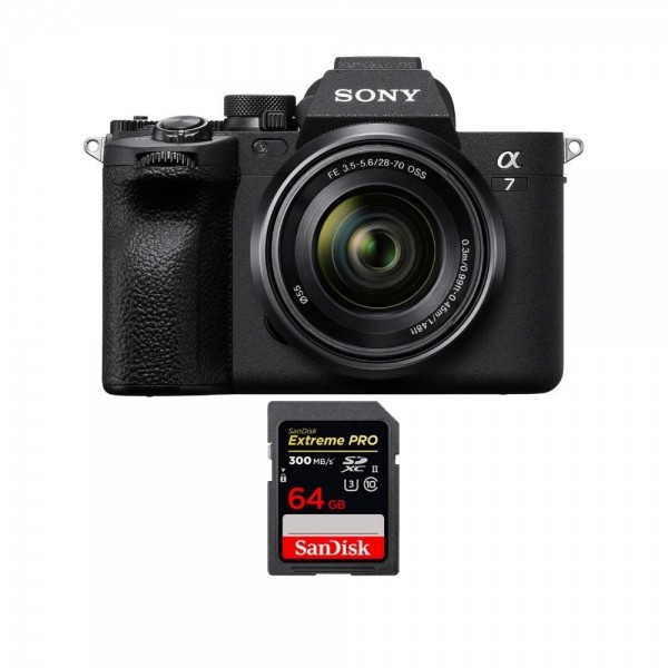 Sony A7 IV + FE 28-70mm F3.5-5.6 OSS + 1 SanDisk 64GB Extreme PRO UHS-II SDXC 300 MB/s - Appareil Photo Hybride|MCZ DIRECT