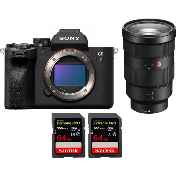 Sony A7 IV + FE 24-70mm f/2.8 GM + 2 SanDisk 64GB Extreme PRO UHS-II SDXC 300 MB/s - Cámara mirrorless-1