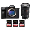 Sony A7 IV + FE 24-70mm f/2.8 GM + 3 SanDisk 64GB Extreme PRO UHS-II SDXC 300 MB/s - Appareil Photo Hybride|MCZ DIRECT