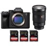 Sony A7 IV + FE 24-70mm f/2.8 GM + 3 SanDisk 128GB Extreme PRO UHS-II SDXC 300 MB/s - Cámara mirrorless|MCZ DIRECT