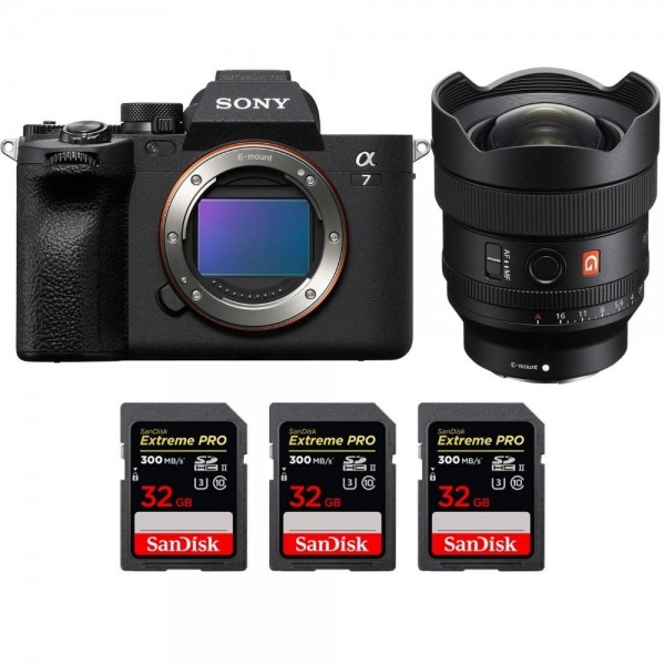 Sony Alpha 7 IV + FE 14mm f/1.8 GM + 3 SanDisk 32GB Extreme PRO UHS-II SDXC 300 MB/s - Mirrorless camera Sony MIRRORLESS CAMERAS €2,928.00 MCZ DIRECT