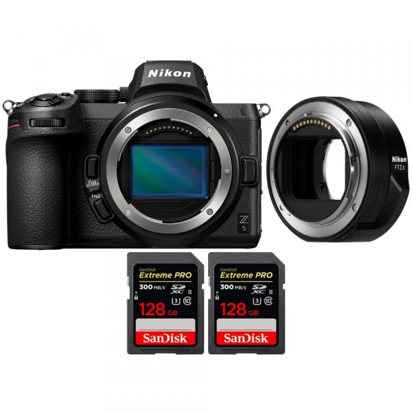 Nikon Z5 Body + FTZ II + 2 SanDisk 128GB Extreme PRO UHS-II SDXC 300 MB/s-2