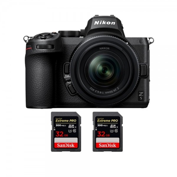 Nikon Z5 + Z 24-50mm f/4-6.3 + 2 SanDisk 32GB Extreme PRO UHS-II SDXC 300 MB/s - Appareil Photo Hybride-1