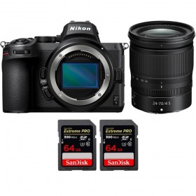 Nikon Z5 + Z 24-70mm f/4 S + 2 SanDisk 64GB Extreme PRO UHS-II SDXC 300 MB/s - Appareil Photo Hybride-1