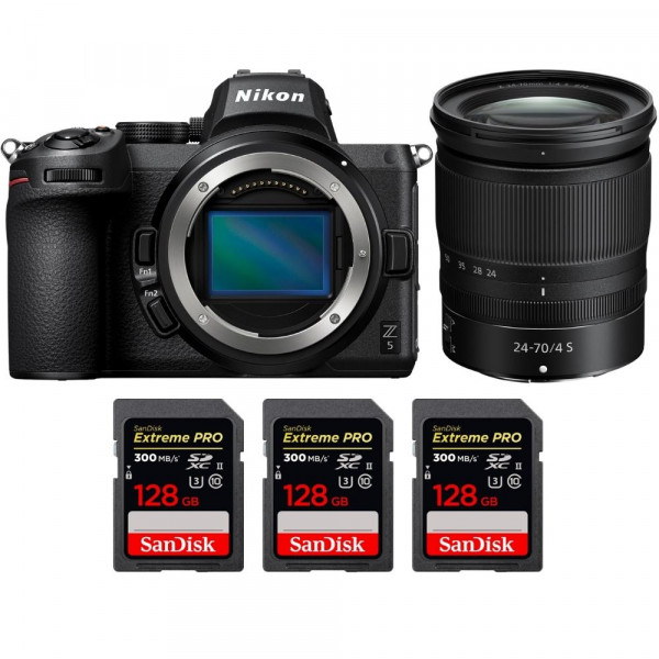 Nikon Z5 + Z 24-70mm f/4 S + 3 SanDisk 128GB Extreme PRO UHS-II SDXC 300 MB/s-1