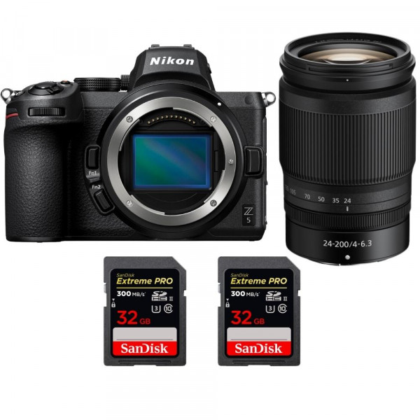 Nikon Z5 + Z 24-200mm f/4-6.3 VR + 2 SanDisk 32GB Extreme PRO UHS-II SDXC 300 MB/s - Appareil Photo Hybride-1