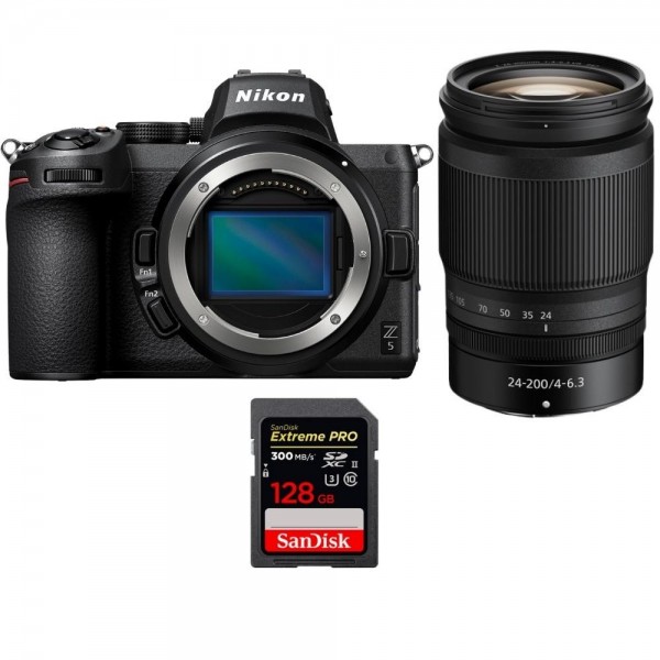 Nikon Z5 + Z 24-200mm f/4-6.3 VR + 1 SanDisk 128GB Extreme PRO UHS-II SDXC 300 MB/s-1