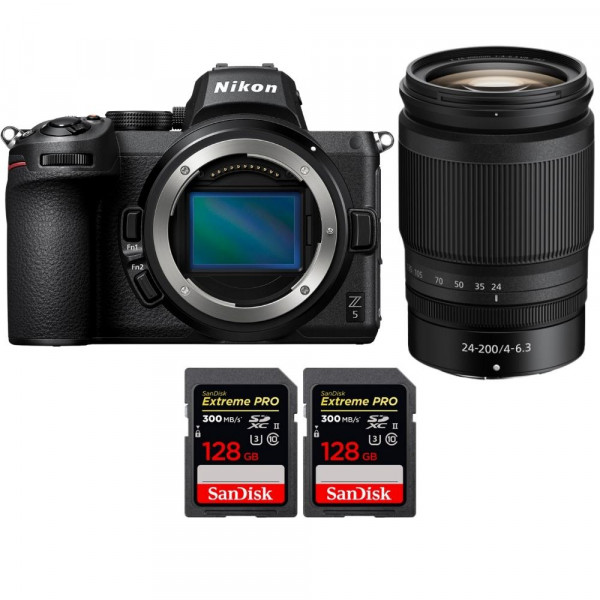 Nikon Z5 + Z 24-200mm f/4-6.3 VR + 2 SanDisk 128GB Extreme PRO UHS-II SDXC 300 MB/s - Appareil Photo Hybride-1