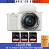 Sony ZV-E10 + 16-50mm Blanc + 3 SanDisk 1 TB Extreme PRO UHS-I 170 MB/s + Guide PDF "20 TECHNIQUES POUR RÉUSSIR VOS PHOTOS"|MCZ DIRECT