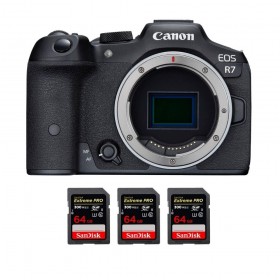 Canon EOS R7 + 3 SanDisk 64GB Extreme PRO UHS-II SDXC 300 MB/s - Mirrorless APS-C camera-1