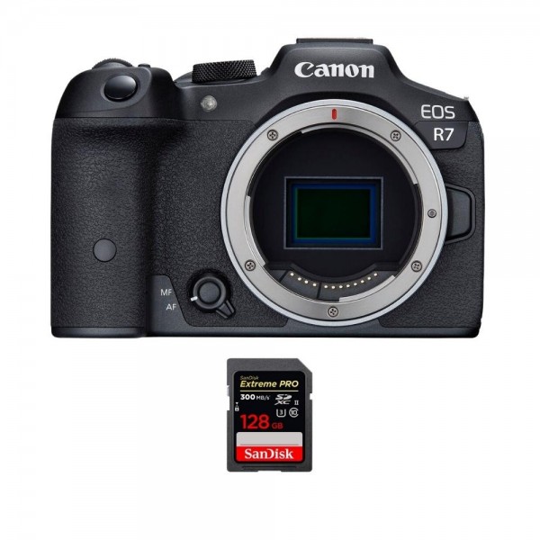 Canon EOS R7 + 1 SanDisk 128GB Extreme PRO UHS-II SDXC 300 MB/s - Cámara Híbrida Canon Canon EOS R7 1.244,00 € MCZ DIRECT