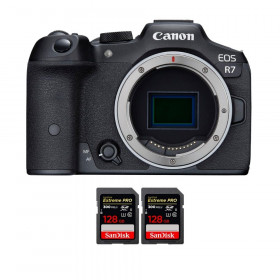Canon EOS R7 + 2 SanDisk 128GB Extreme PRO UHS-II SDXC 300 MB/s - Cámara mirrorless-1
