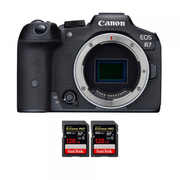 Canon EOS R7 + 2 SanDisk 128GB Extreme PRO UHS-II SDXC 300 MB/s - Appareil Photo Hybride-1