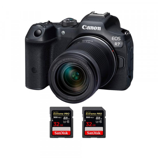 Canon EOS R7 + RF-S 18-150mm STM + 2 SanDisk 32GB Extreme PRO UHS-II SDXC 300 MB/s - Appareil Photo Hybride-1
