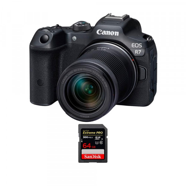 Canon EOS R7 + RF-S 18-150mm STM + 1 SanDisk 64GB Extreme PRO UHS-II SDXC 300 MB/s - Appareil Photo Hybride-1