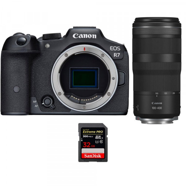 Canon EOS R7 + RF 100-400mm IS + 1 SanDisk 32GB Extreme PRO UHS-II SDXC 300 MB/s - Cámara mirrorless-1