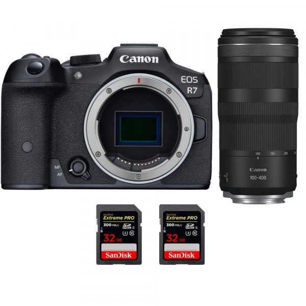 Canon EOS R7 + RF 100-400mm IS + 2 SanDisk 32GB Extreme PRO UHS-II SDXC 300 MB/s - Cámara mirrorless-2