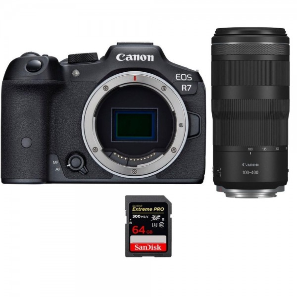 Canon EOS R7 + RF 100-400mm IS + 1 SanDisk 64GB Extreme PRO UHS-II SDXC 300 MB/s|MCZ DIRECT