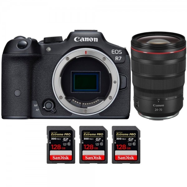 Canon EOS R7 + RF 24-70mm F2.8 L IS USM + 3 SanDisk 128GB Extreme PRO UHS-II SDXC 300 MB/s - Appareil Photo Hybride-1