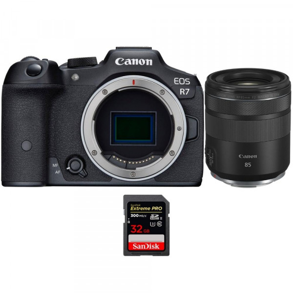 Canon EOS R7 + RF 85mm F2 Macro IS STM + 1 SanDisk 32GB Extreme PRO UHS-II SDXC 300 MB/s - Cámara mirrorless-1