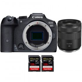 Canon EOS R7 + RF 85mm F2 Macro IS STM + 2 SanDisk 128GB Extreme PRO UHS-II SDXC 300 MB/s - Cámara mirrorless-1
