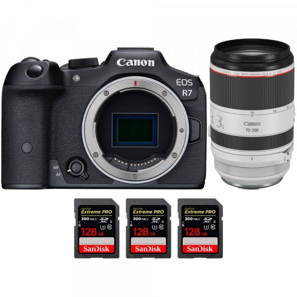 Canon EOS R7 + RF 70-200mm F2.8 L IS USM + 3 SanDisk 128GB Extreme PRO UHS-II SDXC 300 MB/s - Appareil Photo Hybride-1