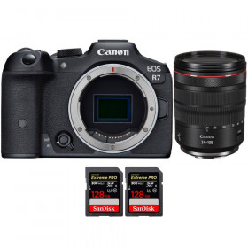 Canon EOS R7 + RF 24-105mm F4 L IS USM + 2 SanDisk 128GB Extreme PRO UHS-II SDXC 300 MB/s - Mirrorless APS-C camera-1