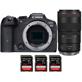 Canon EOS R7 + RF 100mm F2.8 L Macro IS USM + 3 Sa - Box contents