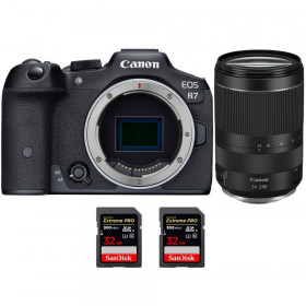 Canon EOS R7 + RF 24-240mm F4-6.3 IS USM + 2 SanDisk 32GB Extreme PRO UHS-II SDXC 300 MB/s - Mirrorless APS-C camera-1