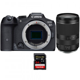 Canon EOS R7 + RF 24-240mm F4-6.3 IS USM + 1 SanDisk 64GB Extreme PRO UHS-II SDXC 300 MB/s - Mirrorless APS-C camera-1