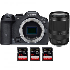 Canon EOS R7 + RF 24-240mm F4-6.3 IS USM + 3 SanDisk 64GB Extreme PRO UHS-II SDXC 300 MB/s - Mirrorless APS-C camera-1