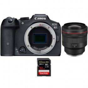 Canon EOS R7 + RF 85mm F1.2 L USM + 1 SanDisk 32GB - Box contents